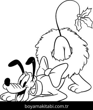 Pluto boyama sayfası – çocuklar için, çizgi film temalı