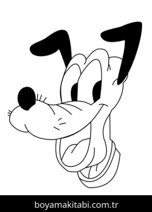 Pluto boyama sayfası – boyama çalışması, yaratıcılığı geliştirir