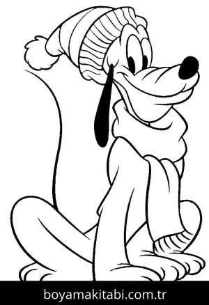 Pluto boyama sayfası – sanatsal çalışma, çocuklar için