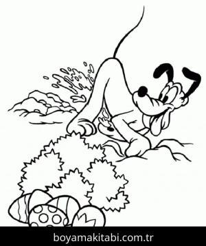 Pluto boyama sayfası – okul öncesi, evde etkinlik