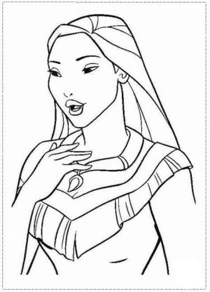 Pocahontas boyama sayfası,  coloring page, Yazdırılabilir Pocahontas Resim, 