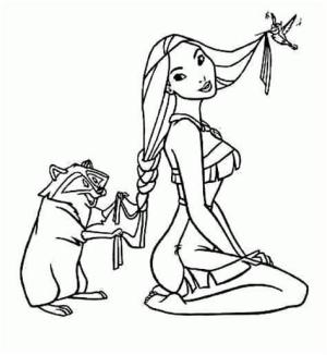 Pocahontas boyama sayfası,  coloring page, Çocuklar İçin Ücretsiz Pocahontas, 