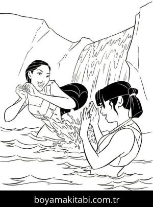 Pocahontas boyama sayfası – ücretsiz yazdır, boyama etkinliği