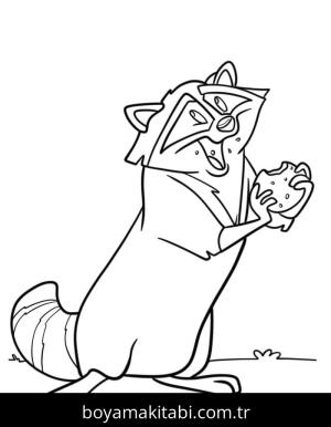 Pocahontas boyama sayfası – çizgi film temalı, basit çizim