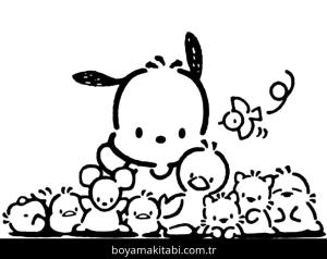 Pochacco boyama sayfası – evde etkinlik, ücretsiz yazdır