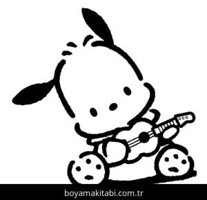 Pochacco boyama sayfası – çocuk aktivitesi, PDF indir