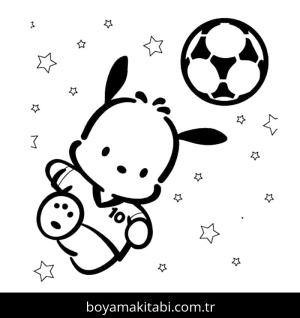 Pochacco boyama sayfası – kolay boyama, eğitici aktivite