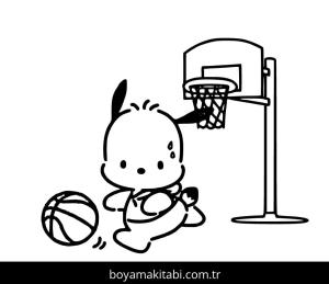 Pochacco boyama sayfası – okul öncesi, evde etkinlik