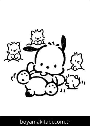 Pochacco boyama sayfası – eğlenceli etkinlik, el becerilerini geliştirir