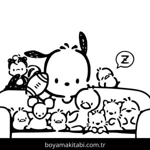 Pochacco boyama sayfası – boyama etkinliği, çocuk aktivitesi