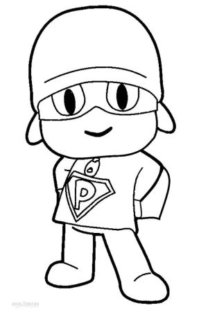 Pocoyo boyama sayfası,  coloring page, Gülen Pocoyo, 