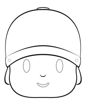 Pocoyo boyama sayfası,  coloring page, Kafa Pocoyo, 