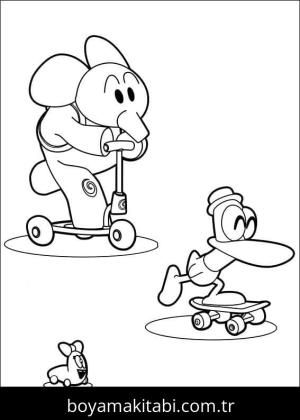 Pocoyo boyama sayfası – PDF indir, sevimli karakter