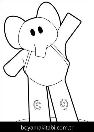 Pocoyo boyama sayfası – renkli çizimler, okul öncesi