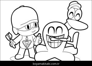 Pocoyo boyama sayfası – keyifli zaman, renkli çizimler