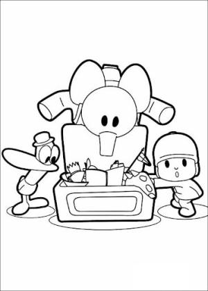 Pocoyo boyama sayfası,  coloring page, Pocoyo ve Arkadaşları Şaşırdı, 