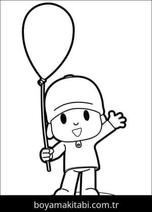 Pocoyo boyama sayfası – PDF indir, sevimli karakter