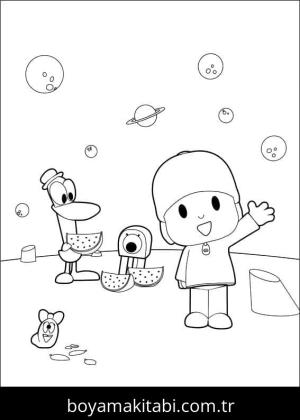 Pocoyo boyama sayfası – evde etkinlik, ücretsiz yazdır