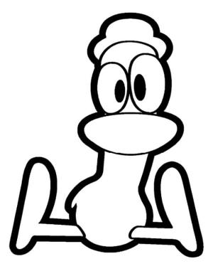 Pocoyo boyama sayfası,  coloring page, Pato Oturma Çizimi, 