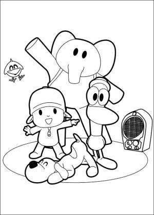 Pocoyo boyama sayfası,  coloring page, Pocoyo ve Arkadaşlar Sevimli, 