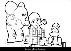 Pocoyo boyama sayfası – basit çizim, kolay boyama