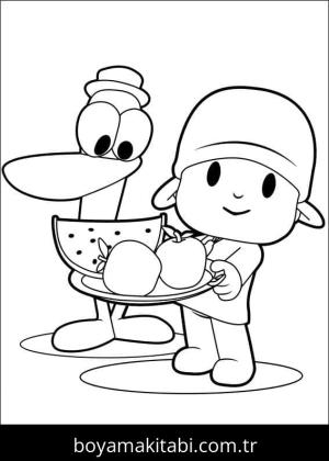 Pocoyo boyama sayfası – boyama çalışması, yaratıcılığı geliştirir
