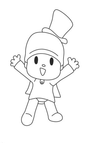 Pocoyo boyama sayfası,  coloring page, Pocoyo Büyücü, 