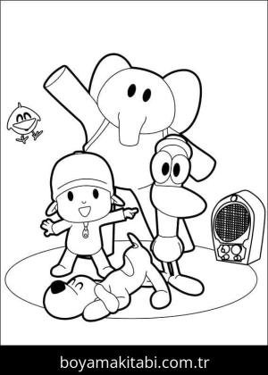 Pocoyo boyama sayfası – el becerilerini geliştirir, boyama çalışması