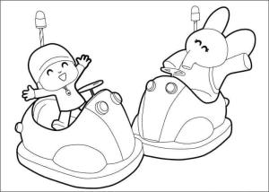 Pocoyo boyama sayfası,  coloring page, Loula ve Çiçek, 