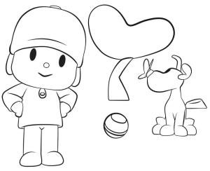 Pocoyo boyama sayfası,  coloring page, Top ile Loula ve Pocoyo, 