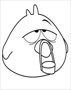 Pocoyo boyama sayfası,  coloring page, Komik Uykucu Kuş, 