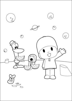 Pocoyo boyama sayfası,  coloring page, Pocoyo ve Gezegendeki Arkadaşları, 