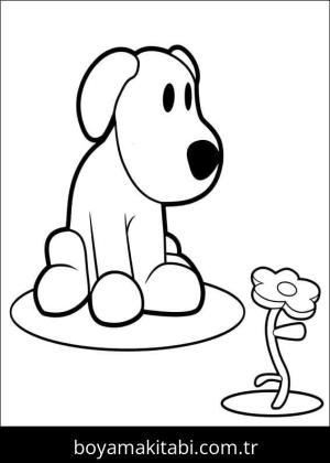 Pocoyo boyama sayfası – çizgi film temalı, basit çizim