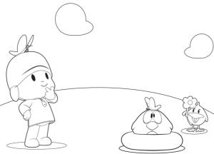 Pocoyo boyama sayfası,  coloring page, Normal Pocoyo, 