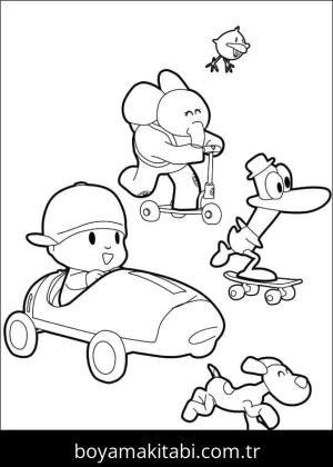 Pocoyo boyama sayfası – basit çizim, kolay boyama