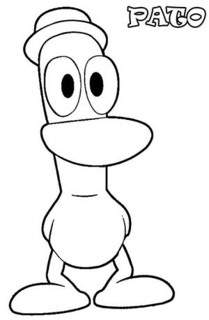 Pocoyo boyama sayfası,  coloring page, Temel Pato, 