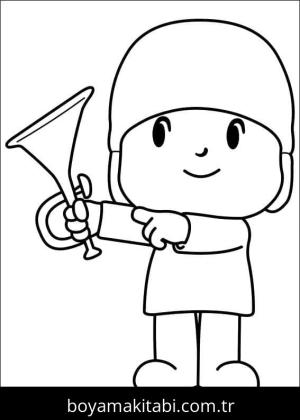 Pocoyo boyama sayfası – kolay boyama, eğitici aktivite