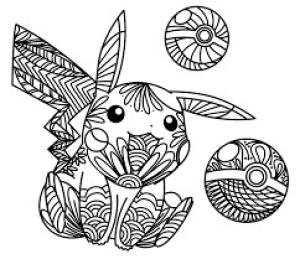 Pokeball boyama sayfası,  coloring page, Pikachu ve iki Sert Pokeball, 