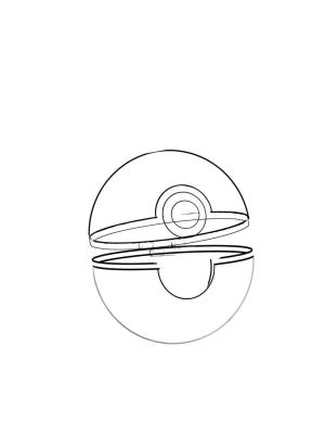 Pokeball boyama sayfası,  coloring page, Acik Pokeball, 