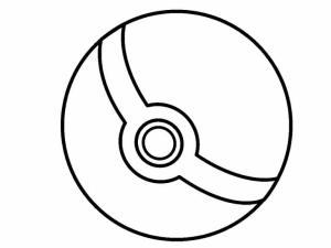 Pokeball boyama sayfası,  coloring page, Normal Pokeball, 