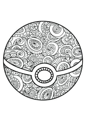 Pokeball boyama sayfası,  coloring page, Pokeball Mandala, 