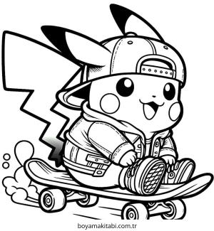 Pokemon Pikachu boyama sayfası – eğitici aktivite, yaratıcılık