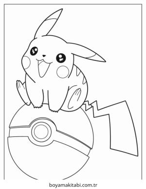 Pokemon Pikachu boyama sayfası – sevimli karakter, sanatsal çalışma