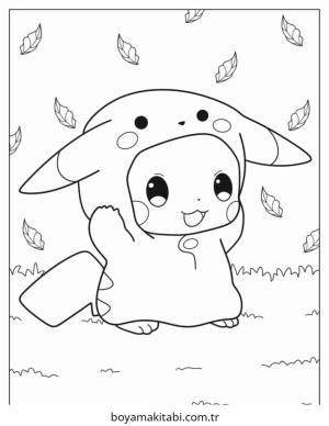 Pokemon Pikachu boyama sayfası – keyifli zaman, renkli çizimler