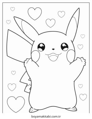 Pokemon Pikachu boyama sayfası – PDF indir, sevimli karakter