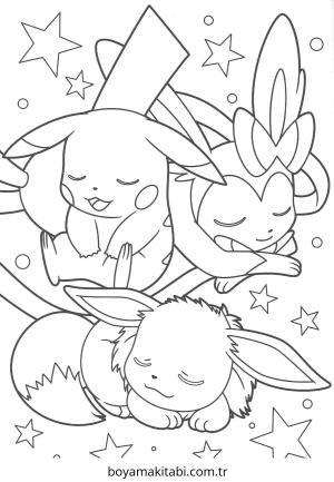 Pokemon Pikachu boyama sayfası – kolay boyama, eğitici aktivite