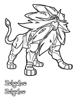 Pokemon boyama sayfası, Pokemon coloring page, Solgaleo Pokemon Güneş Ve Ay, 