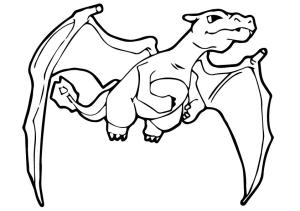 Pokemon boyama sayfası, Pokemon coloring page, Charizard Uçan, 