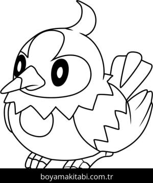 Pokemon boyama sayfası – çizgi film temalı, basit çizim