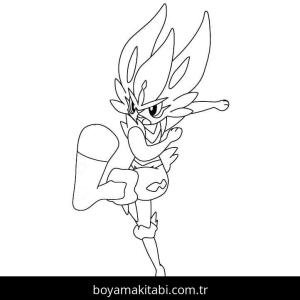 Pokemon boyama sayfası – çizgi film temalı, basit çizim